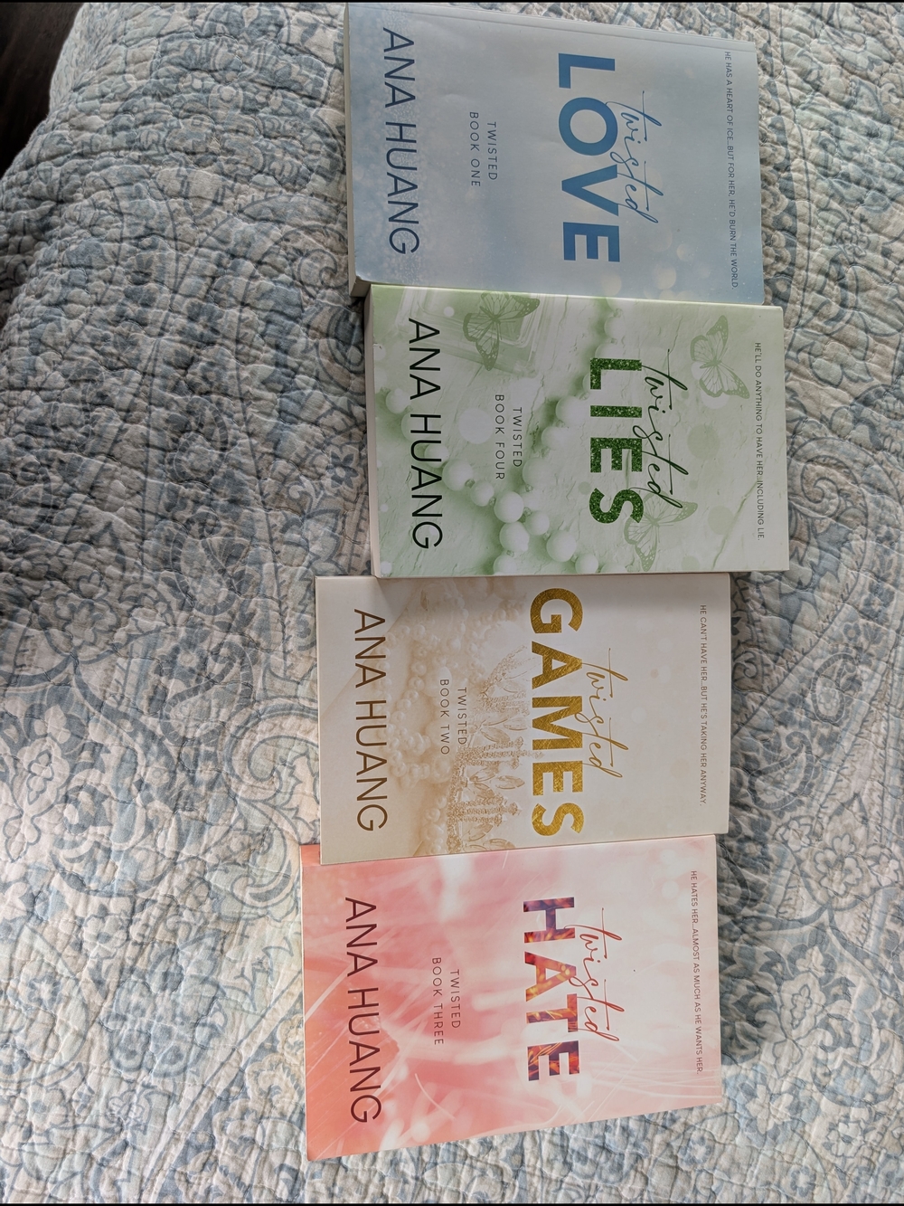 Twisted Series Paperback Set - Love, Lies, Games, Hate (Blue, Green, Gold, Pink)